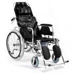 Nastaviteľný hliníkový invalidný vozík s toaletným vedrom FS 654LGC